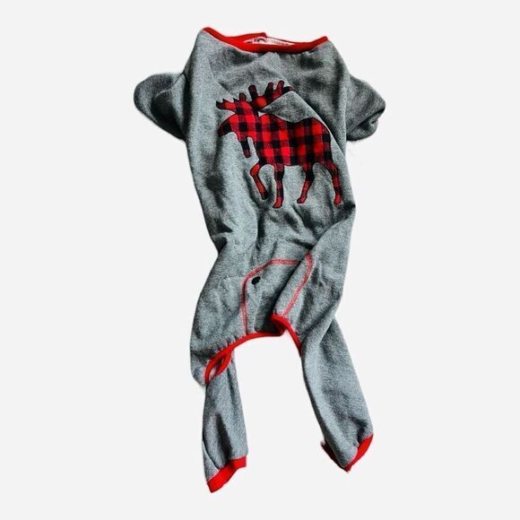 NWT LuvGear Buffalo Plaid Moose Large Breed Dog Pajamas Outfit - Sz 2X - Picture 1 of 2